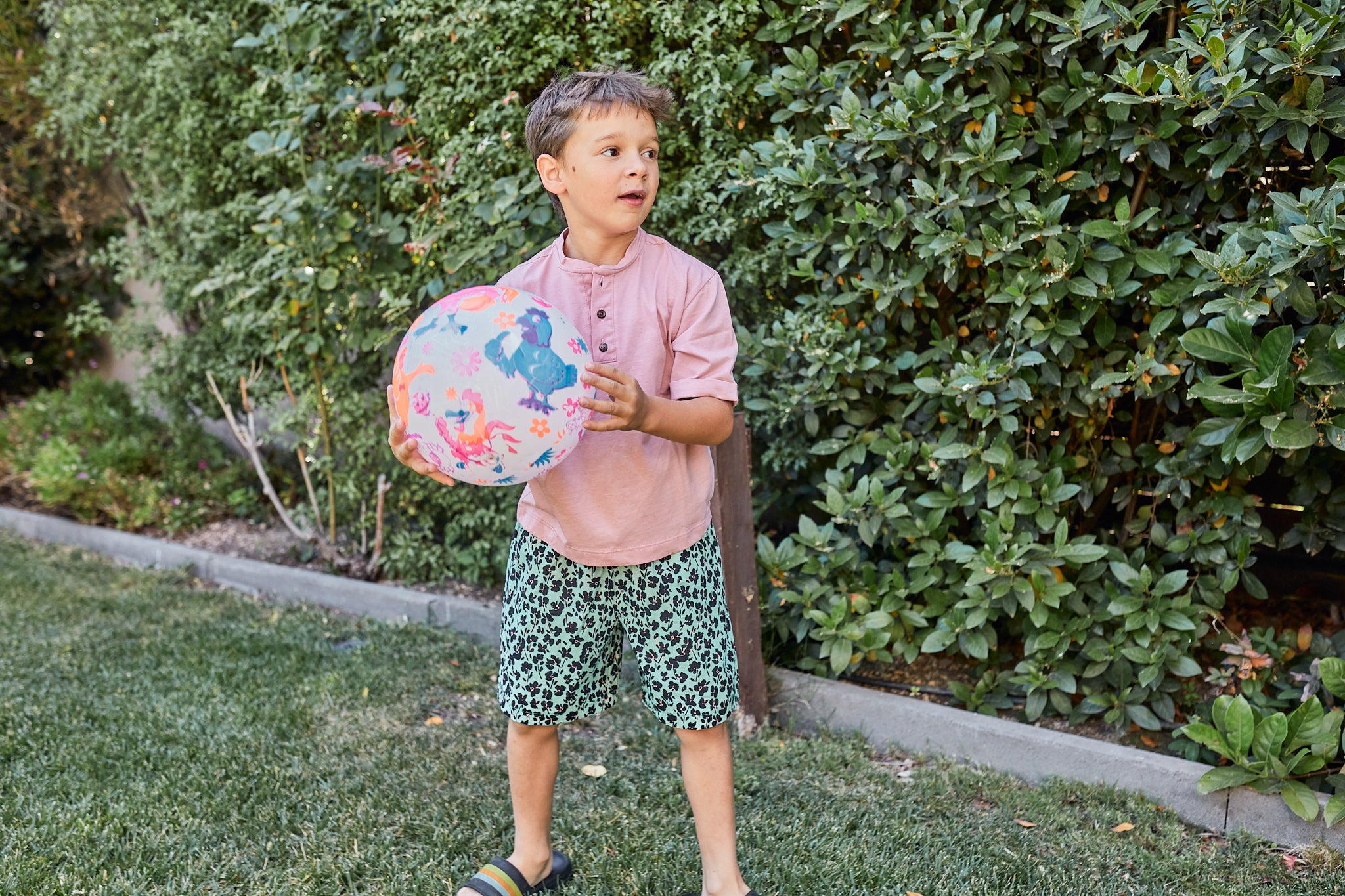 Short niño 100% Algodón estampado flores