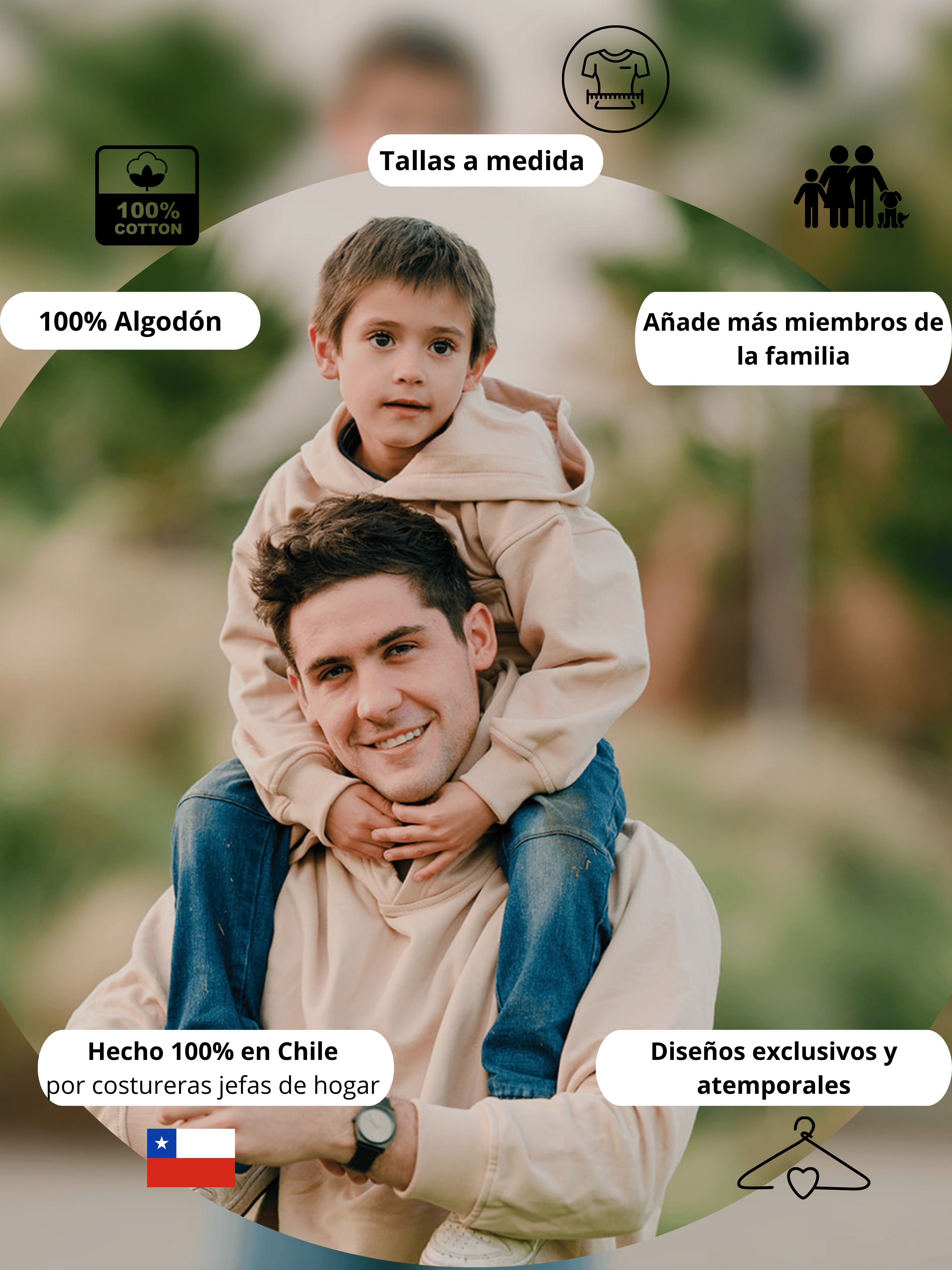 Conjunto Familiar Hoodie a juego para Papá + Mamá + Hijo/a + ENVÍO GRATIS