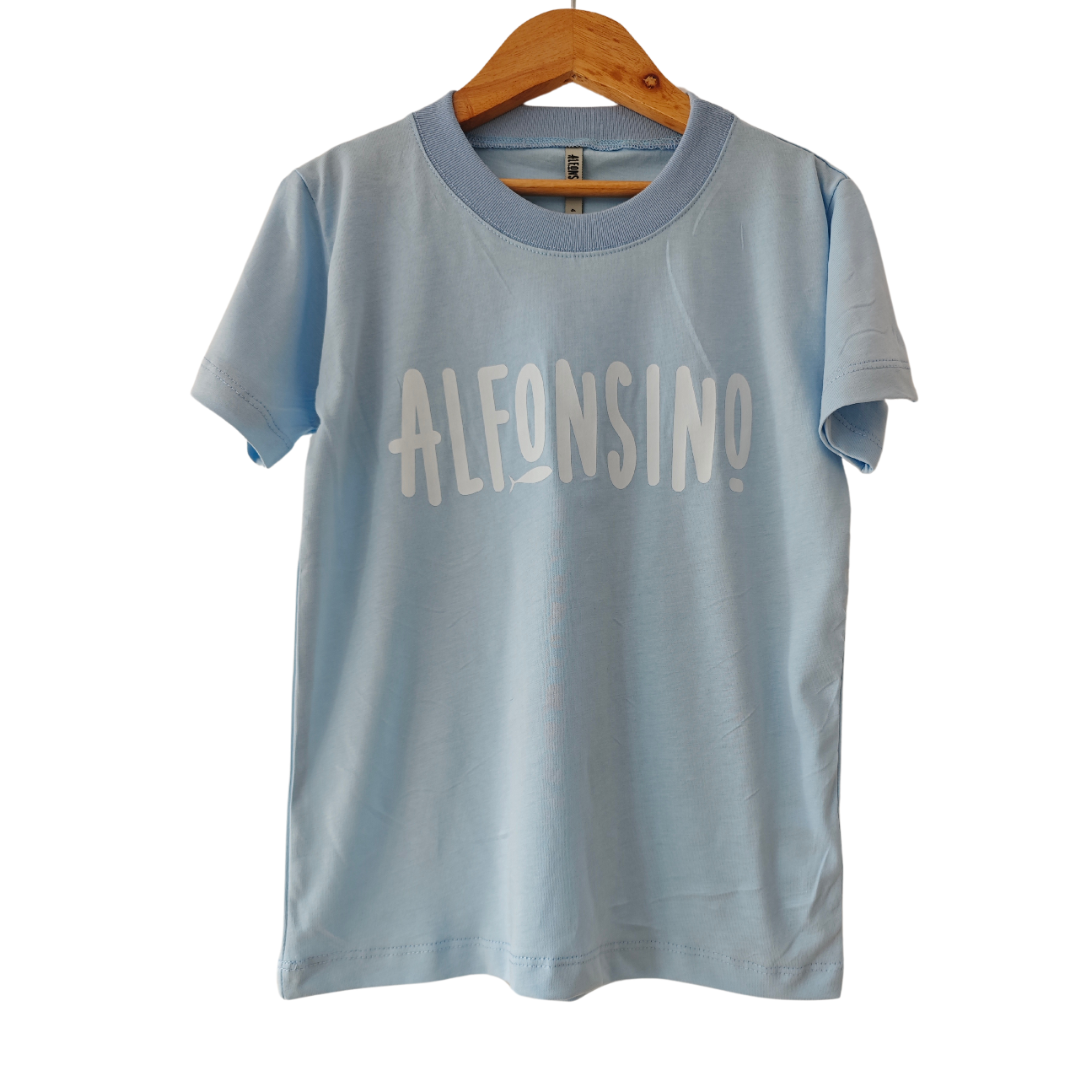 Polera celeste Oversize Algodón