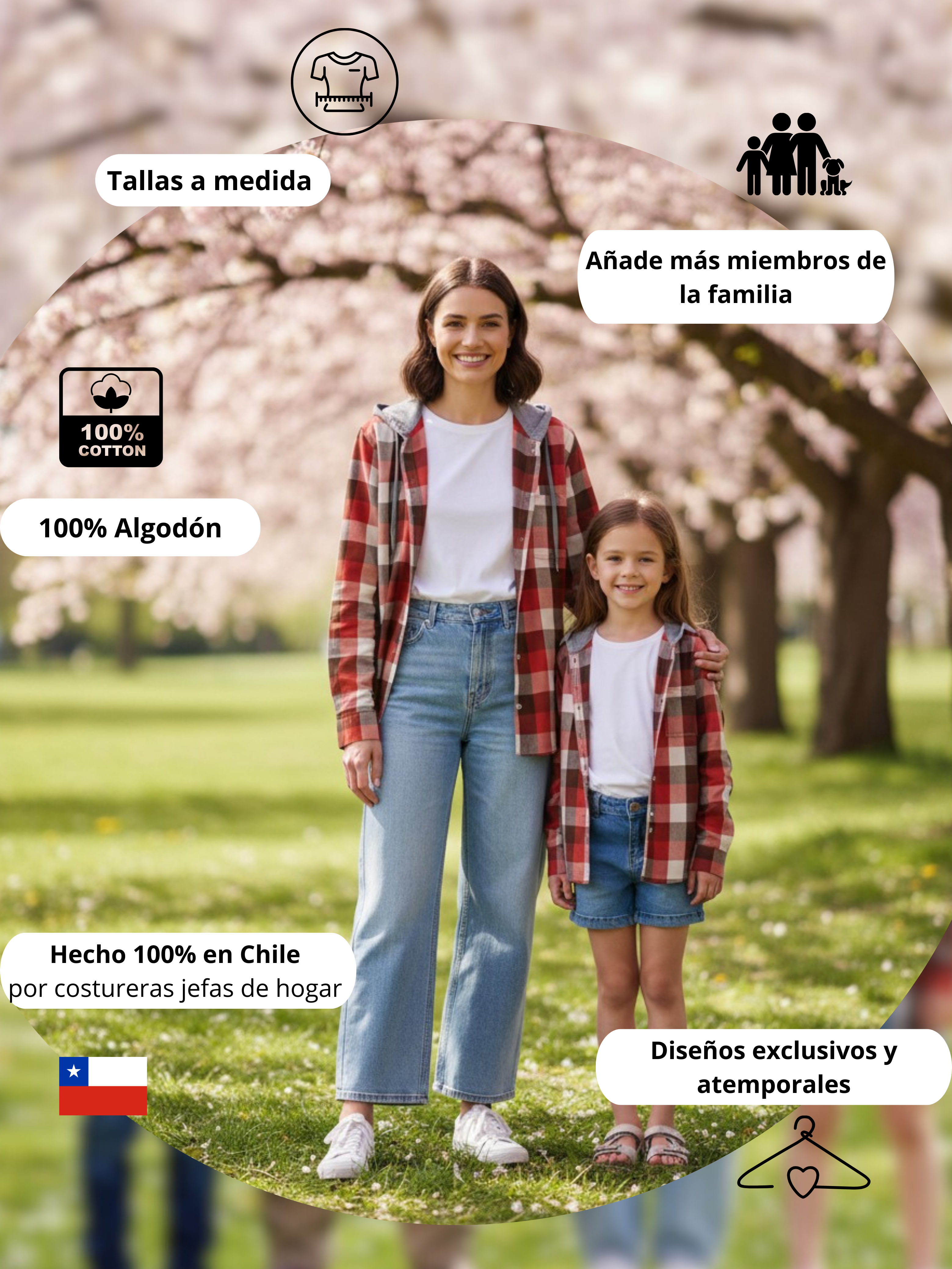 Conjunto Familiar Camisas a juego para Papá + Mamá + Hijo/a