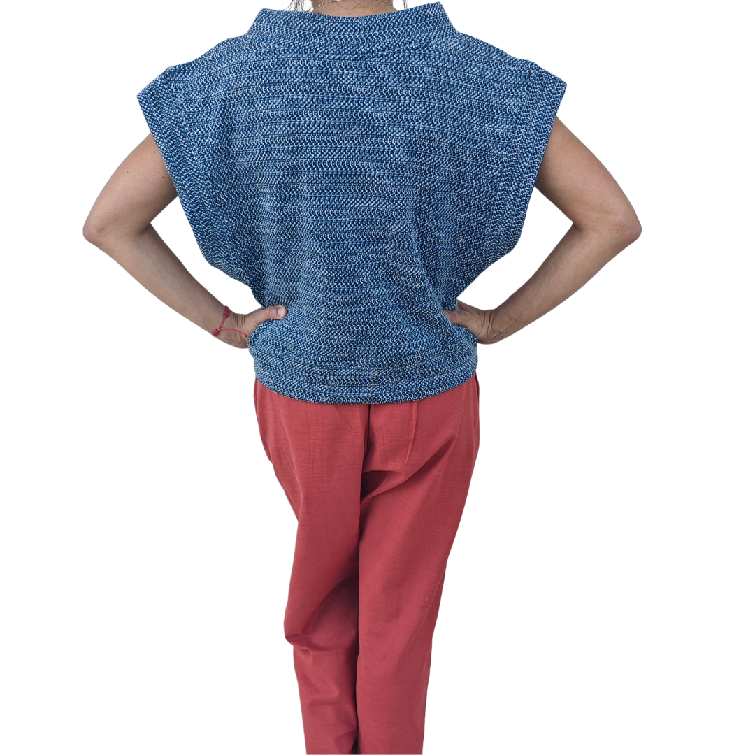 Sweater corto sin mangas Mujer