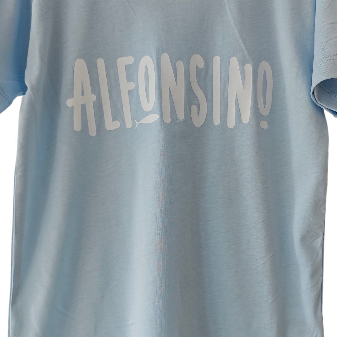 Polera celeste Oversize Algodón