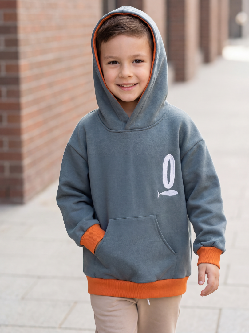 Polerón con capucha niño estilo Oversize