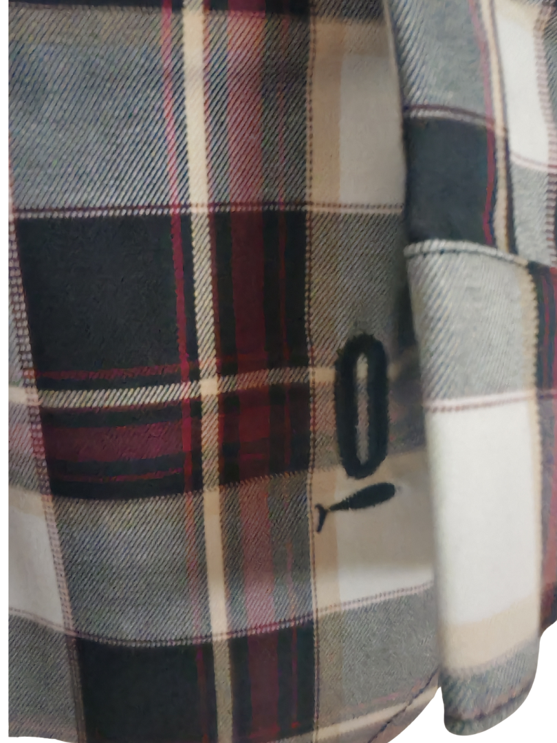 Camisa Franela Hombre | Burdeo/Beige 100% Algodón