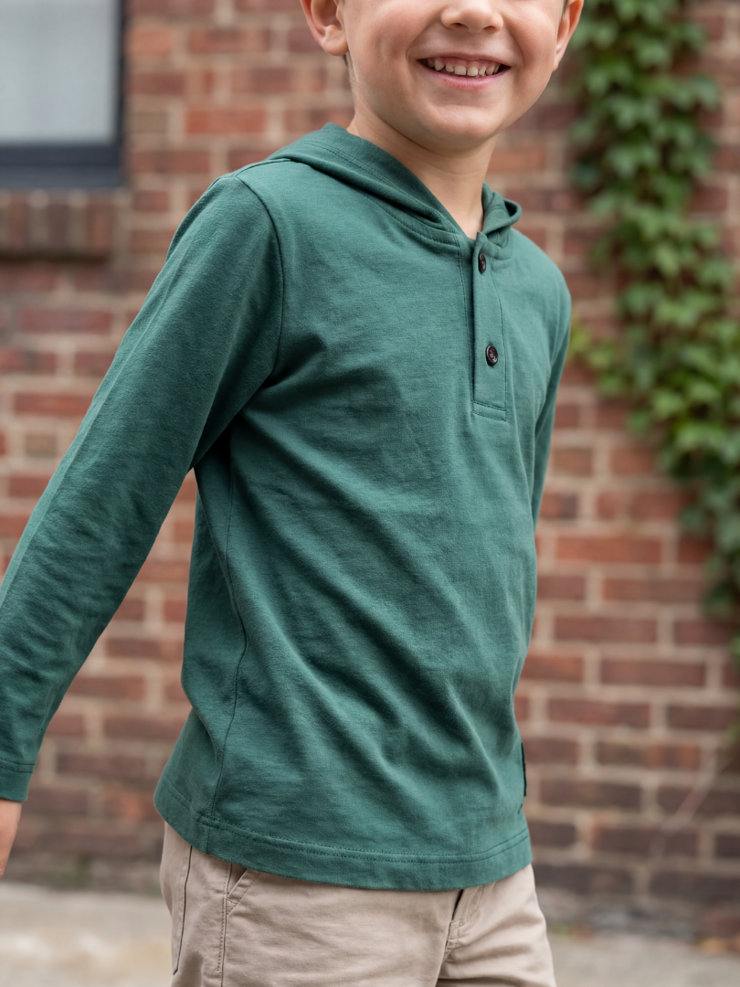 Polera con Capucha Santiago verde