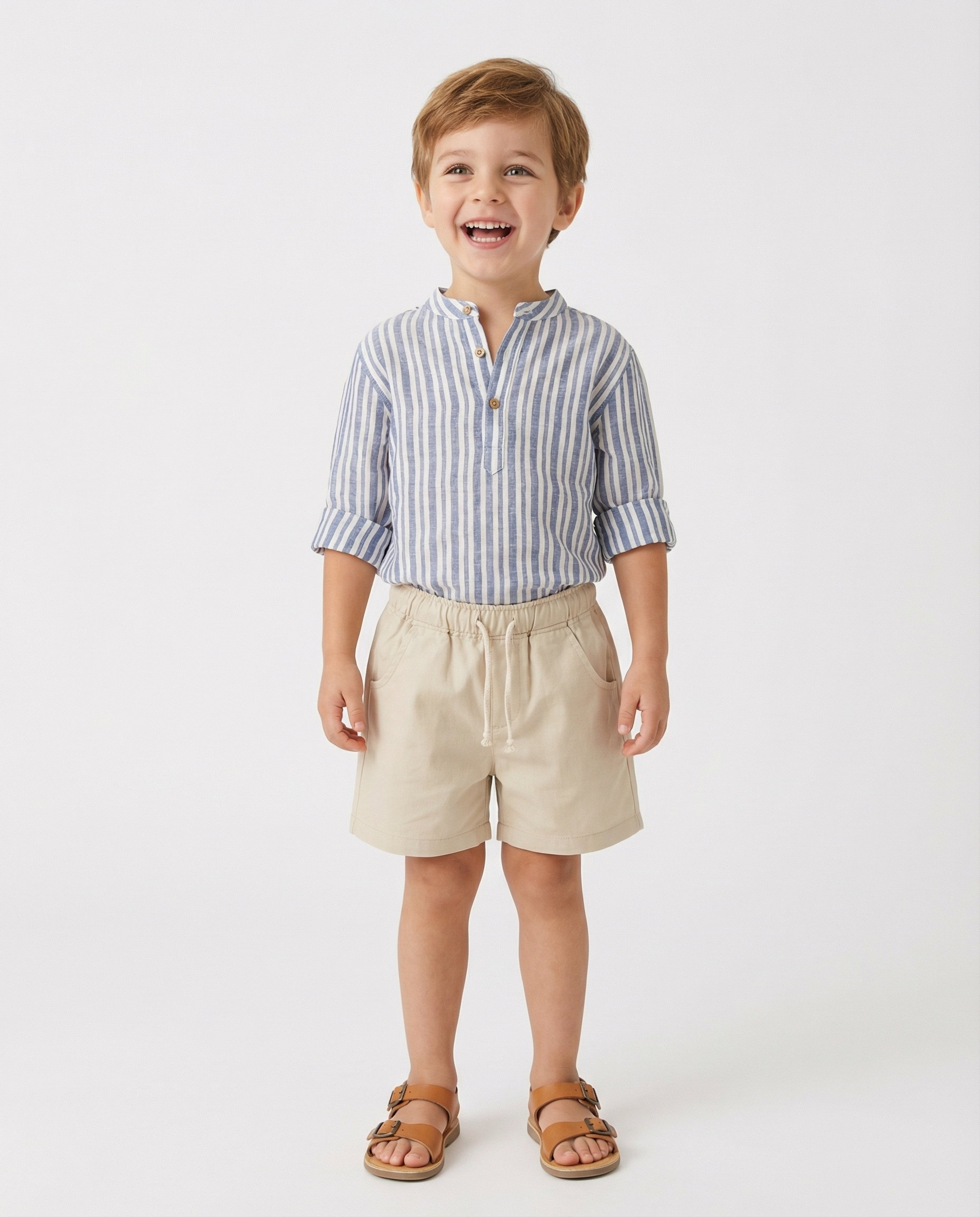 Short niño 100% Algodón color Beige