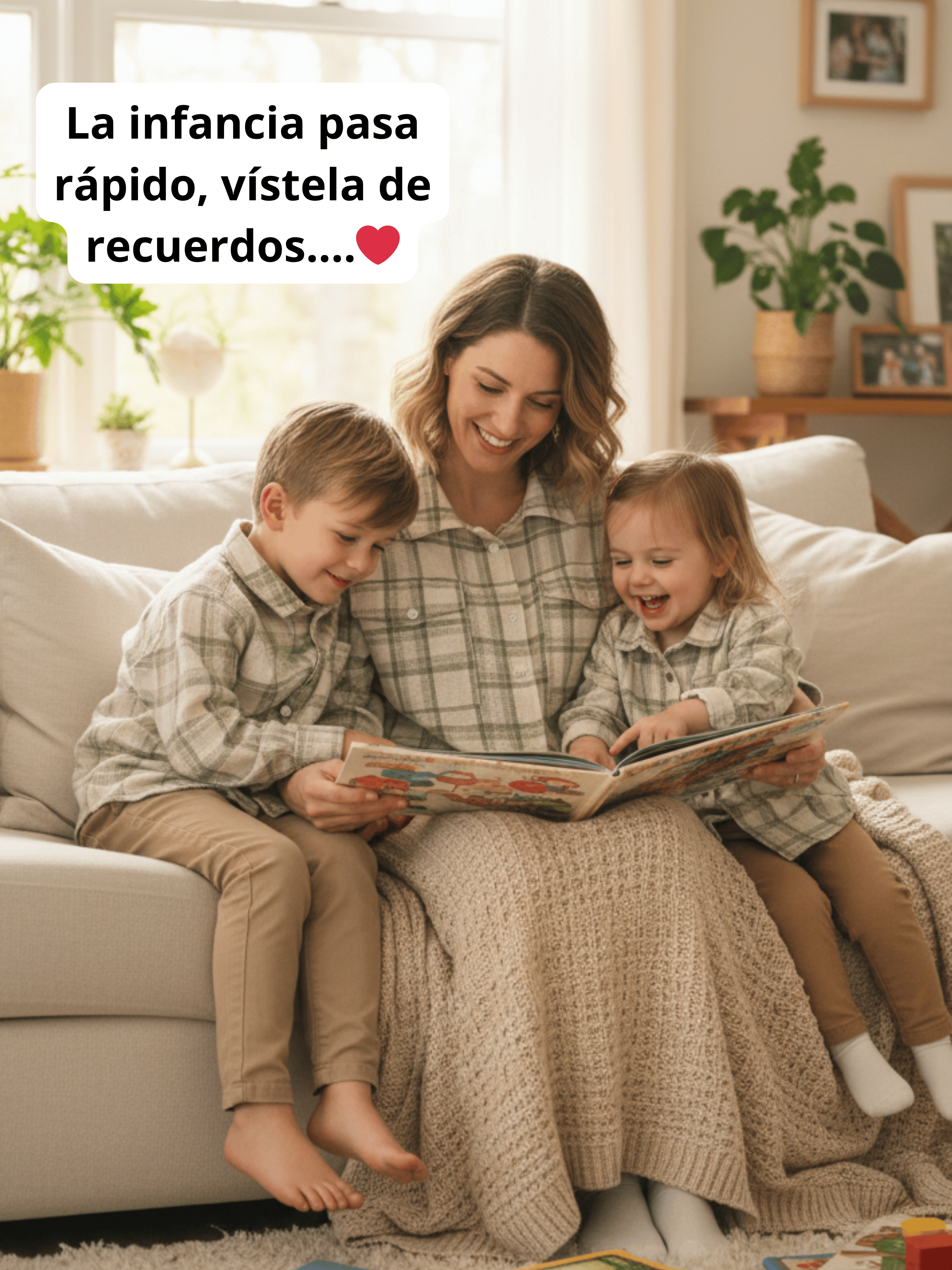 Pack 3 Camiseras a juego para Mamá + Hijo/a + Hijo/a 100% algodón