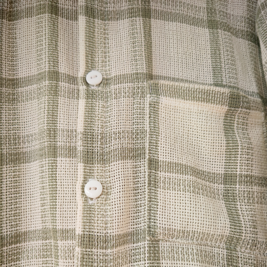 Camisera Infantil Unisex cuadrille verde/blanco | 100% Algodón