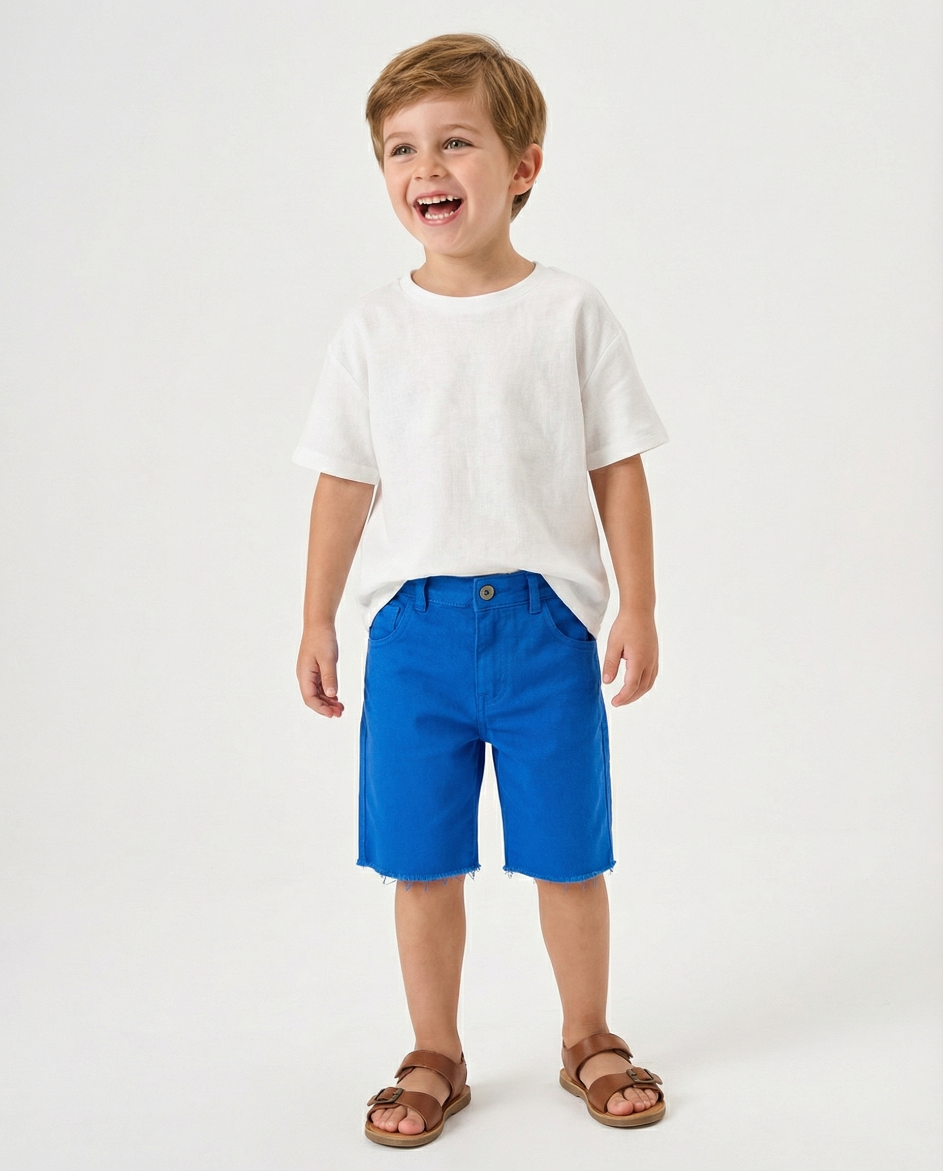 Bermuda niño Gabardina azul