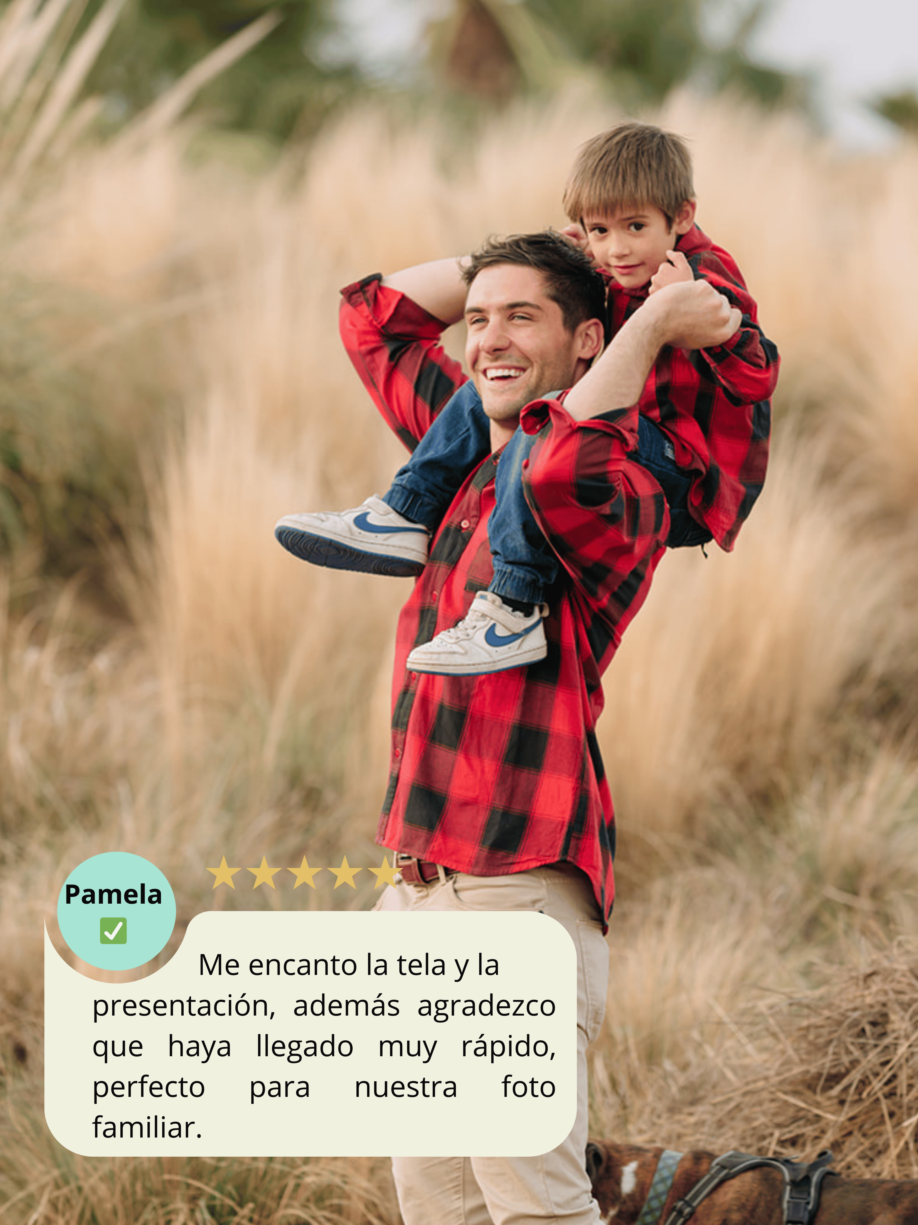 Pack 2 Camisas Aurelio Papá + Hijo cuadros rojo con negro