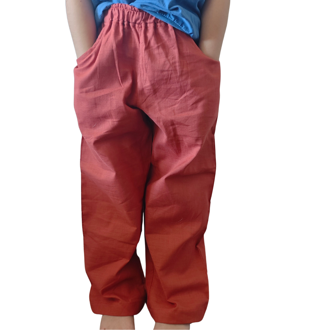 Pantalón Lino Amaro Terracota