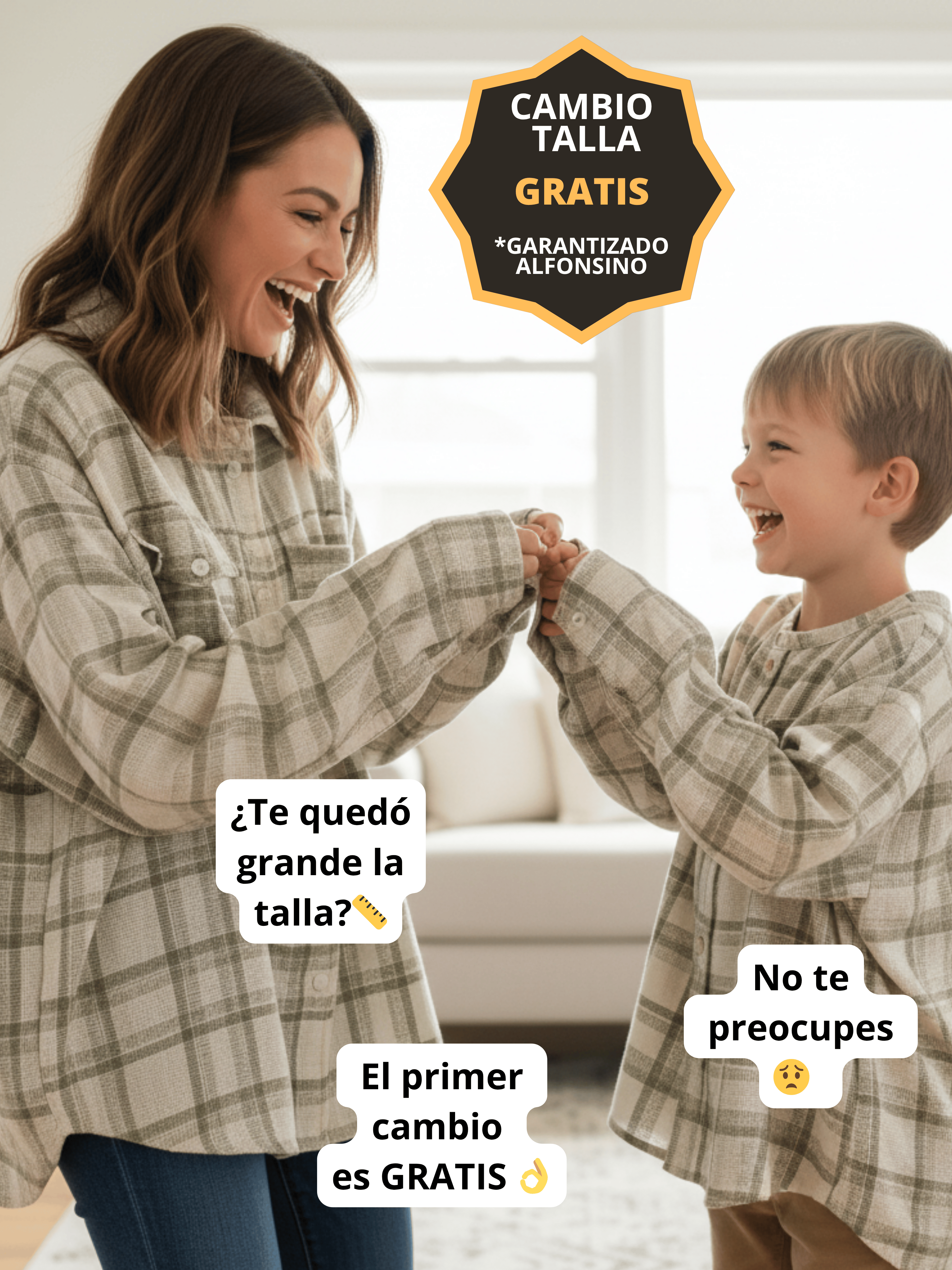 Conjunto Familiar Camisera a juego para Mamá + Hijo/a + Hijo/a