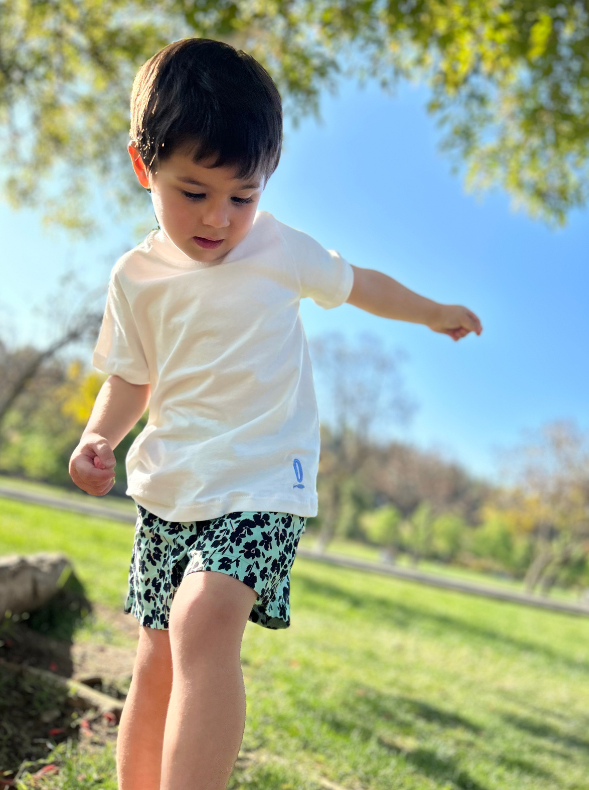 Short niño 100% Algodón estampado flores