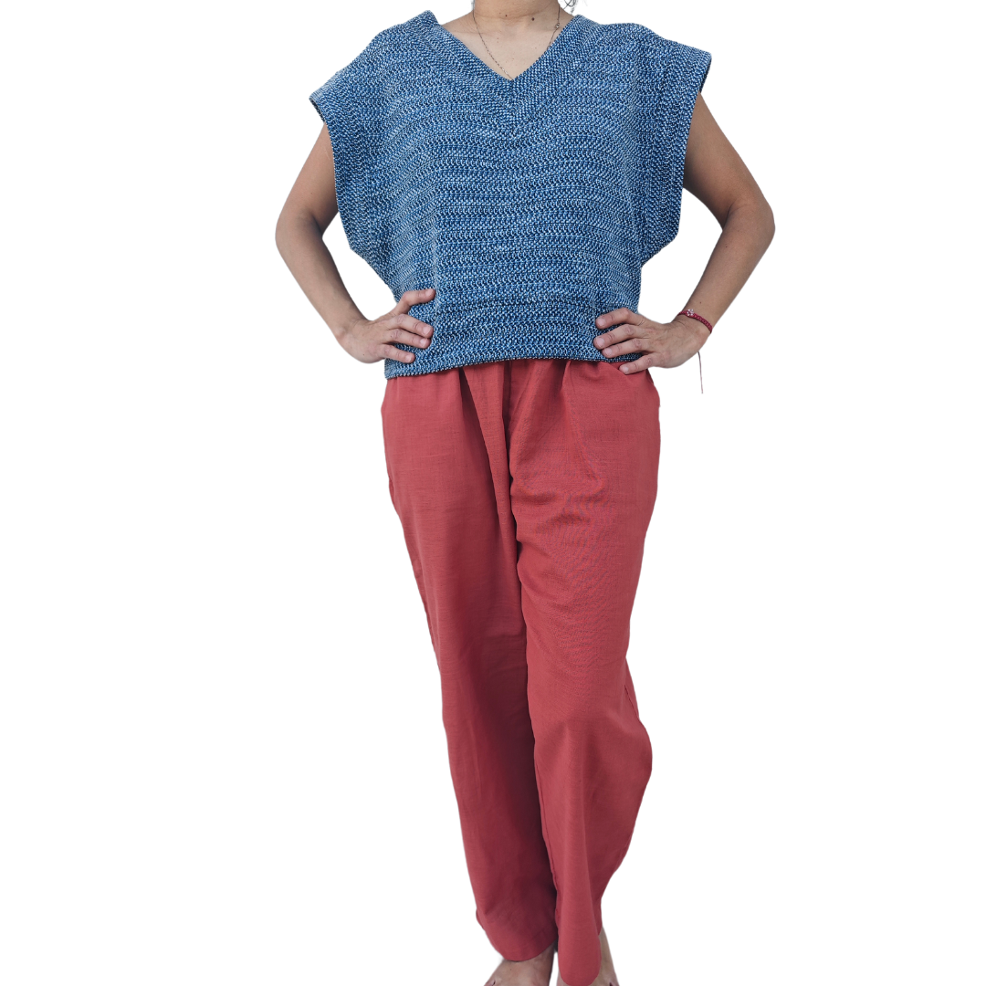 Sweater corto sin mangas Mujer