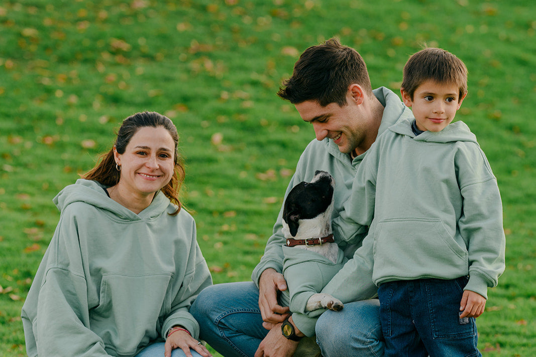 Pack 2 Polerones Oversize verde Hombre y Perro
