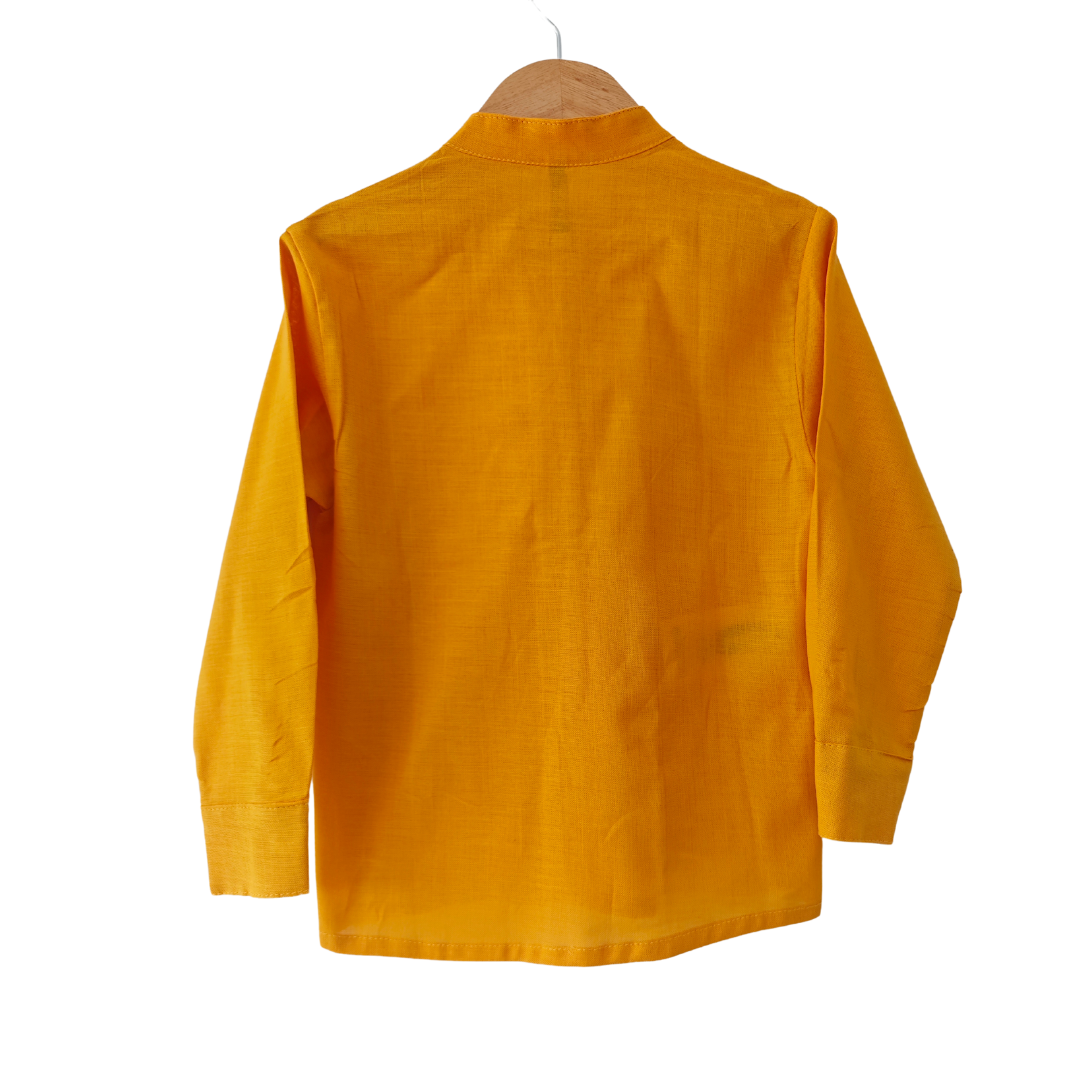Camisa Lino Mateo Mostaza