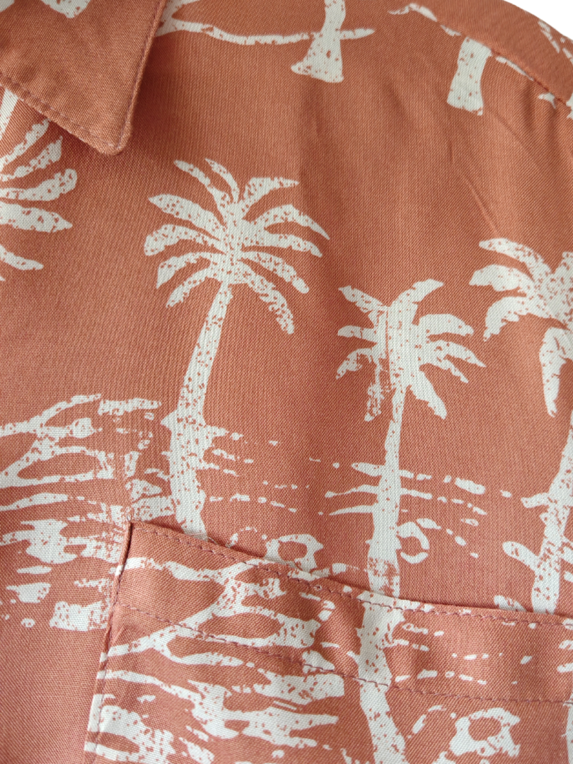 Guayabera niño Palmeras 100% Viscosa premium