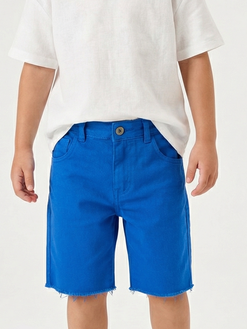 Bermuda niño Gabardina azul