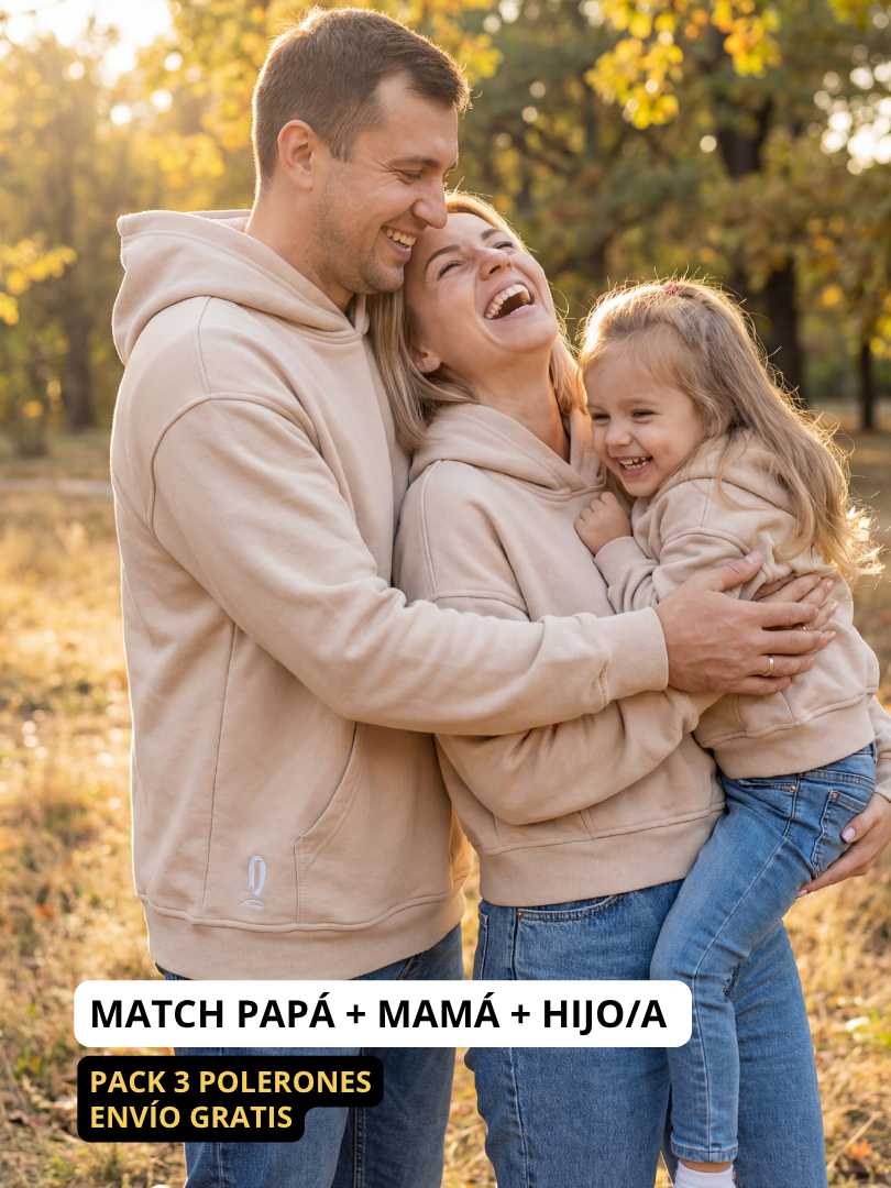 Pack 3 Hoodies a juego para Papá + Mamá + Hijo/a + ENVÍO GRATIS