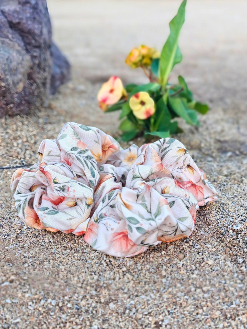 Scrunchie Floral Niña 100% Viscosa
