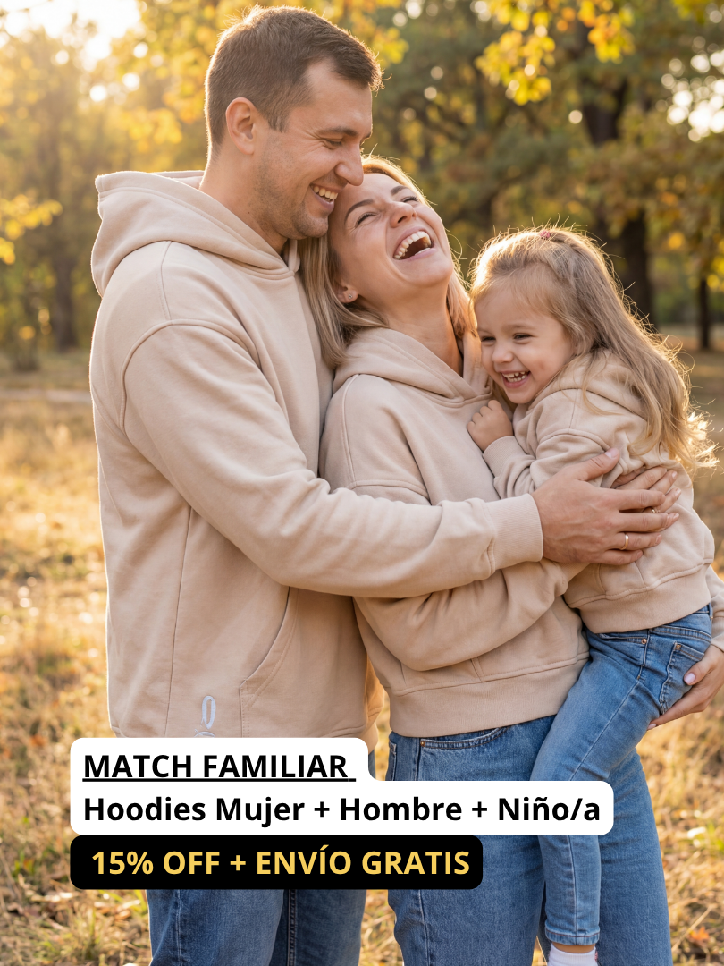Pack 3 Hoodies a juego para Papá + Mamá + Hijo/a + ENVÍO GRATIS