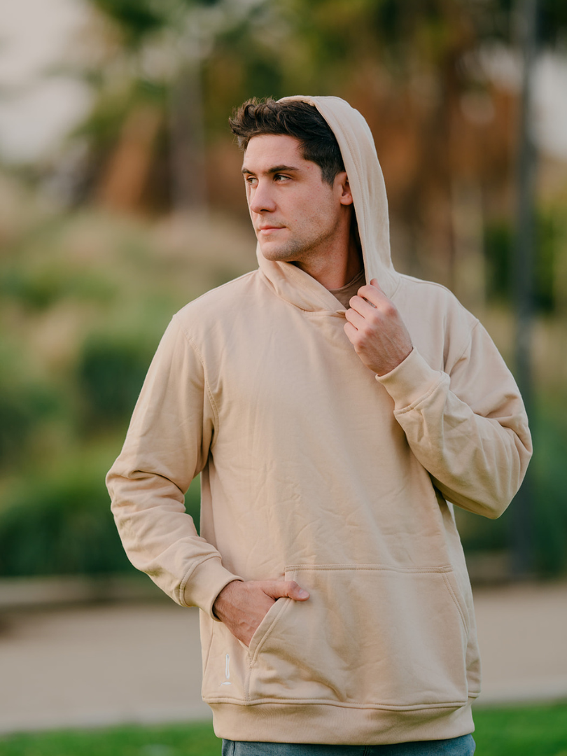 Pack 2 Polerones Unisex Oversize Beige Adulto + Hijo/a