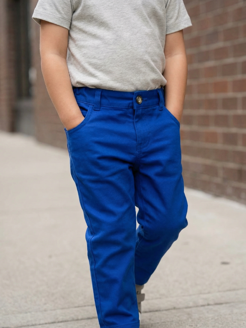 Pantalón niño Gabardina azul