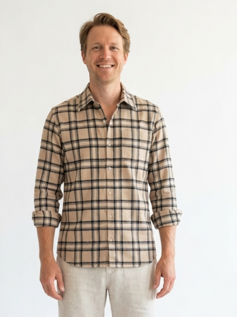 Camisa Hombre Franela 100% algodón