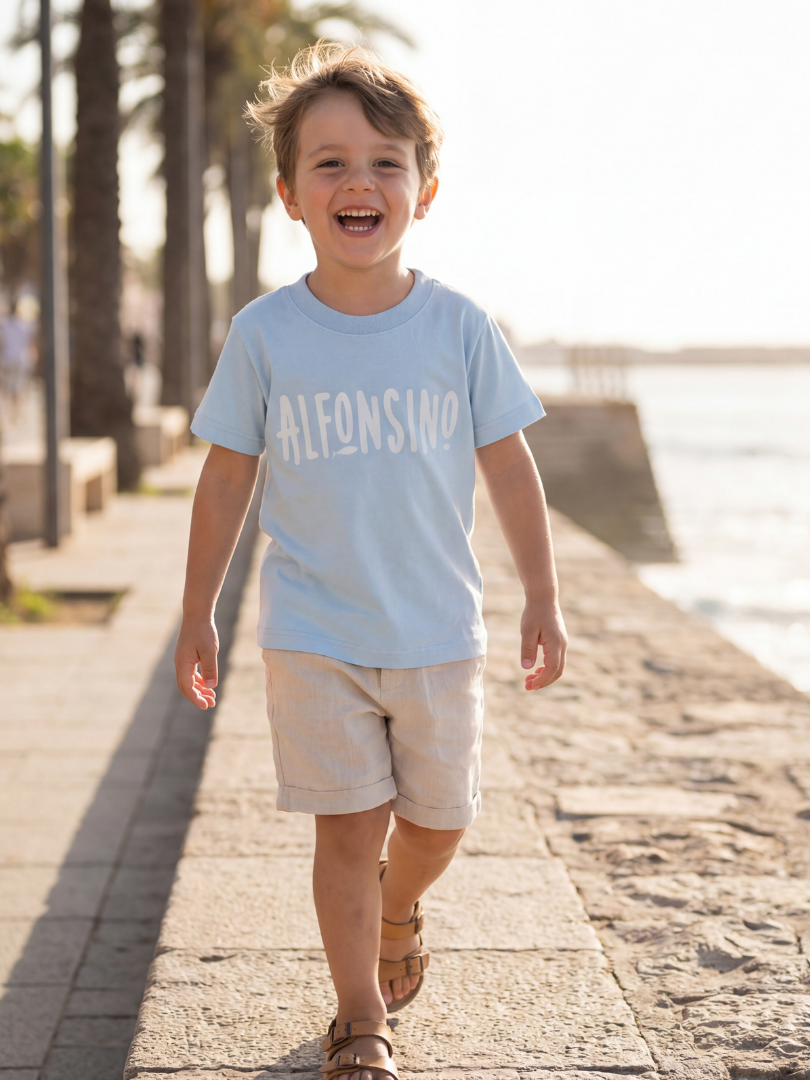 Polera niño 100% algodón estilo Oversize