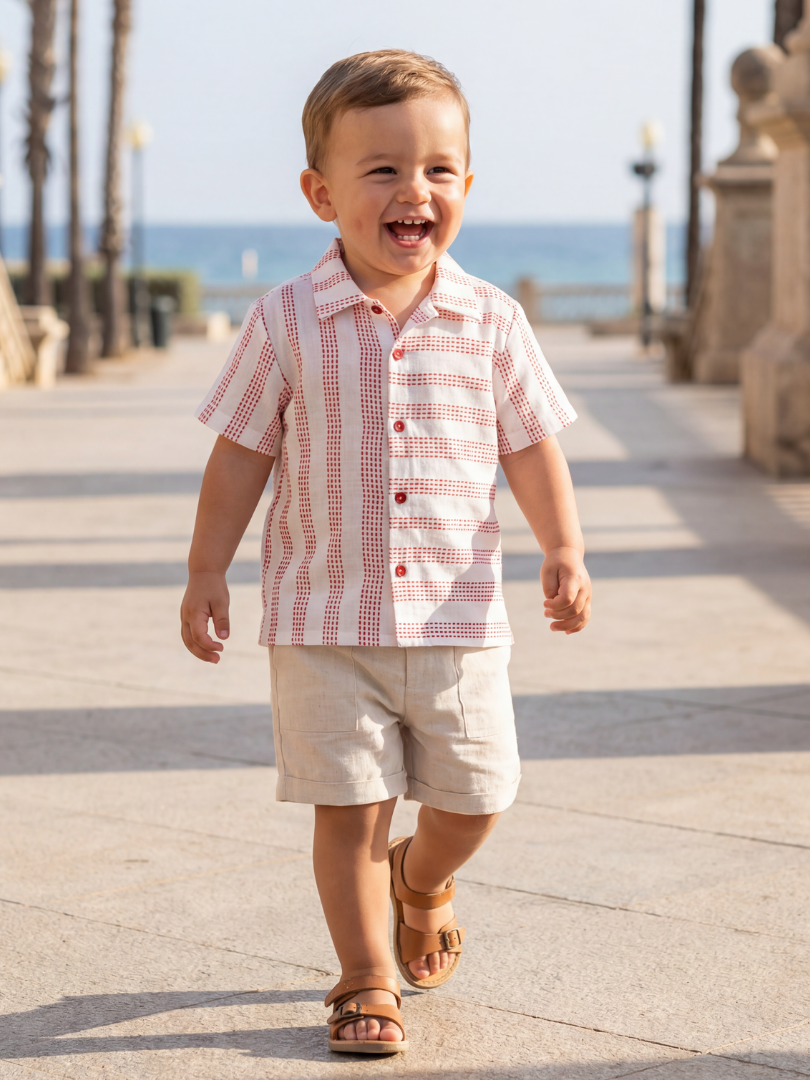 Camisa niño 100% Lino estilo Oversize