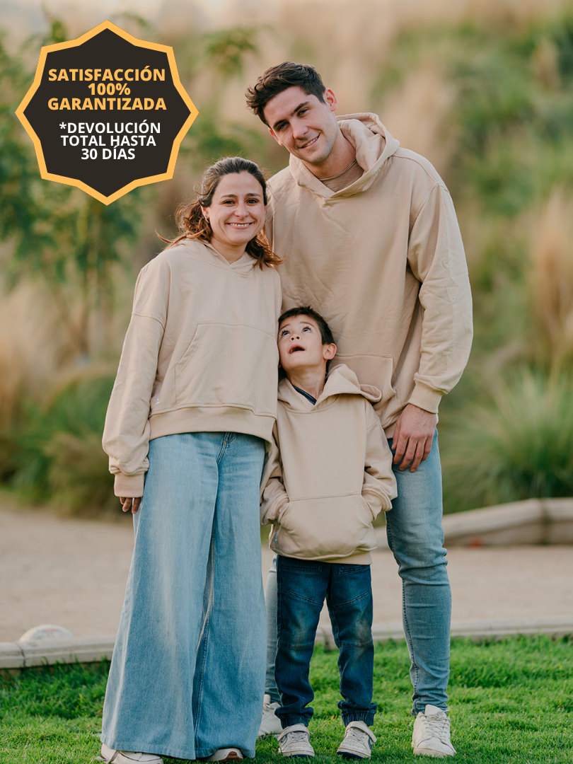 Pack 2 Polerones Oversize Beige Mamá + Hijo/a