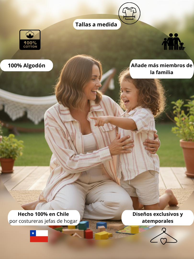 Pack 2 Camiseras Mamá + Hijo/a color rosado con blanco