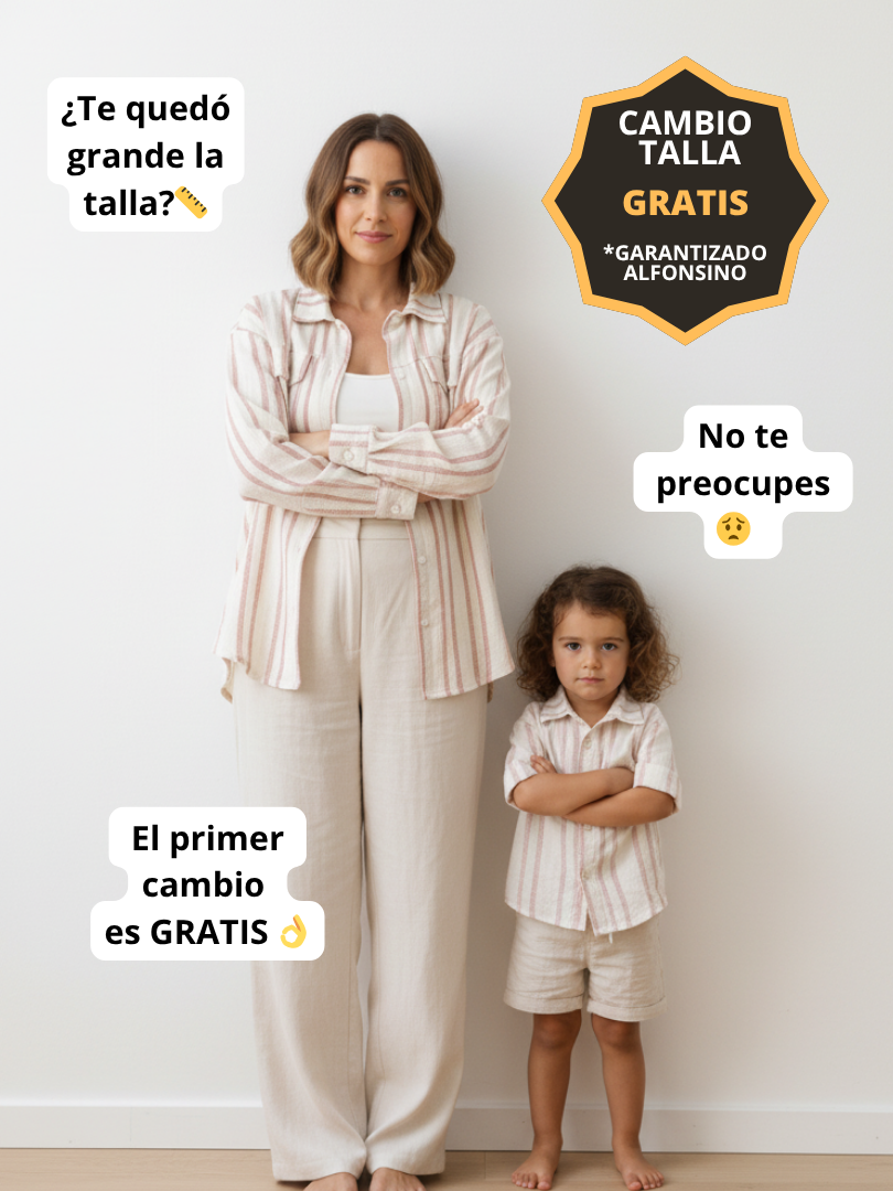 Pack 2 Chaquetas Camisera Mamá + Hijo/a color rosado con blanco