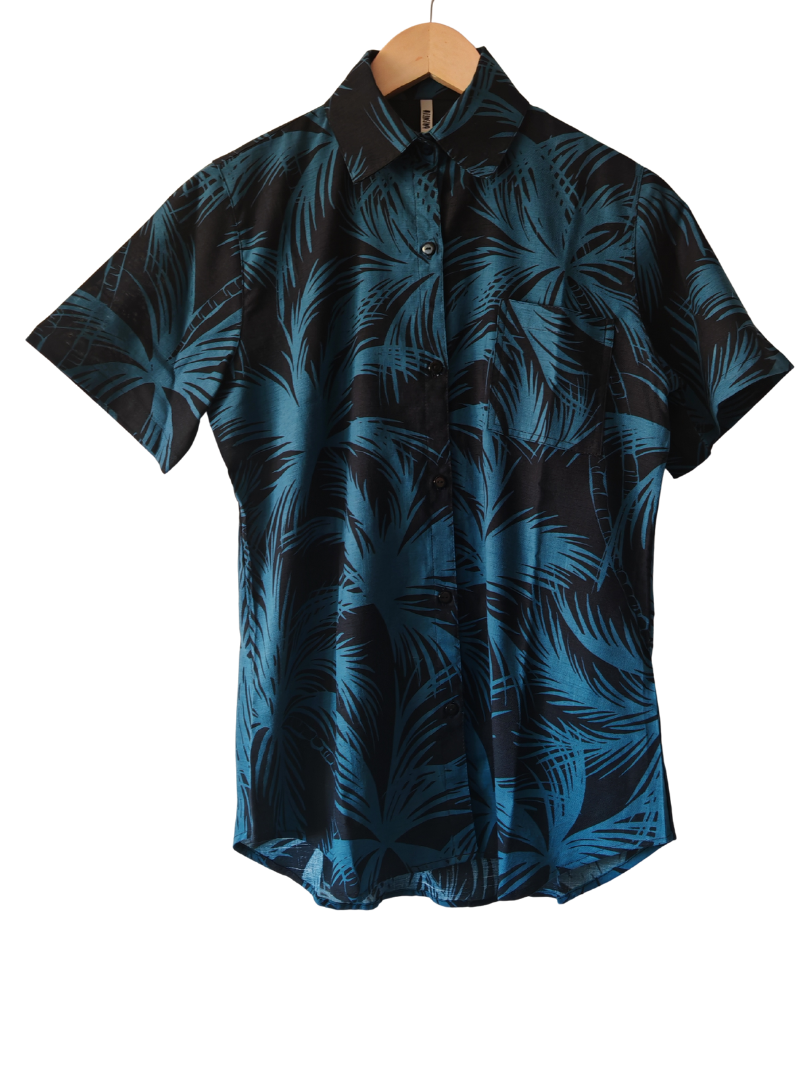 Guayabera Mujer Palmeras 100% algodón