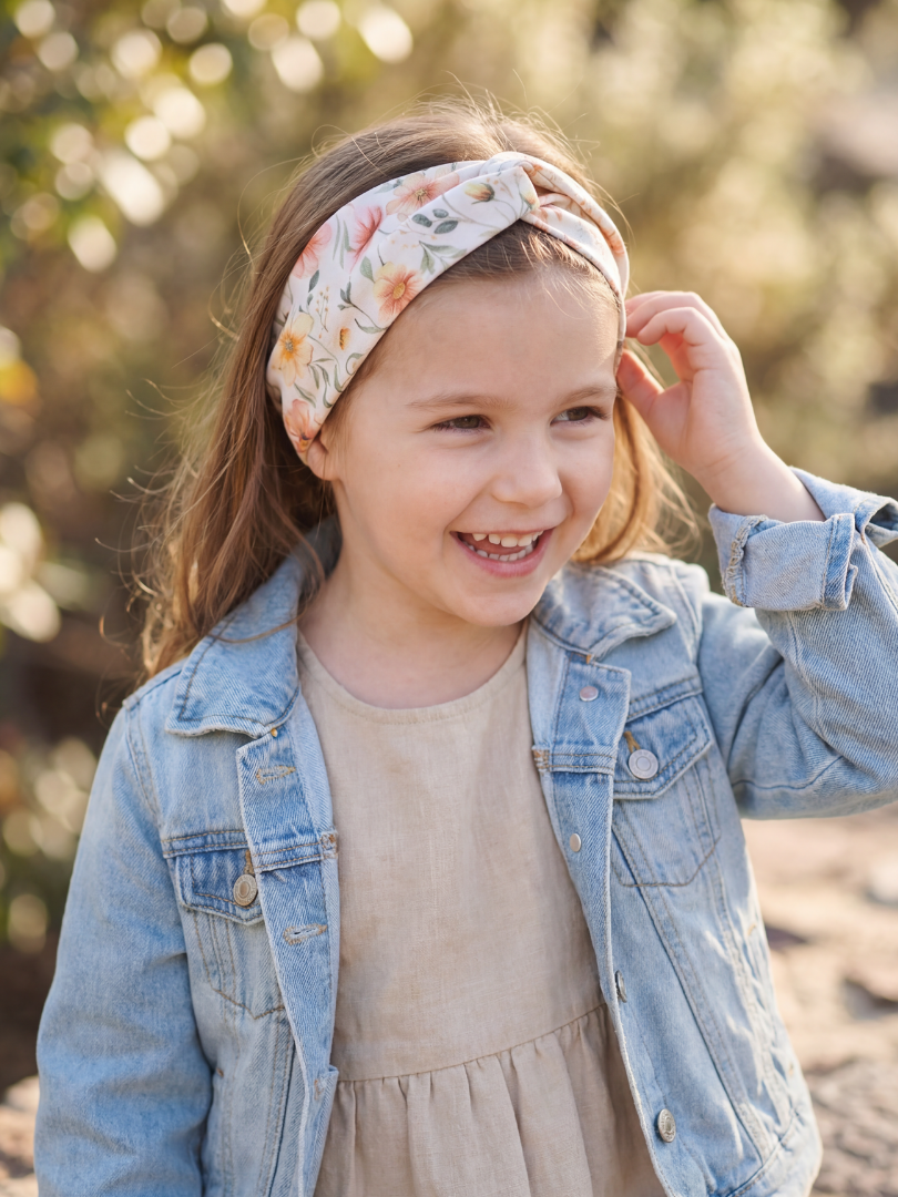 Cintillo Floral Niña 100% Viscosa