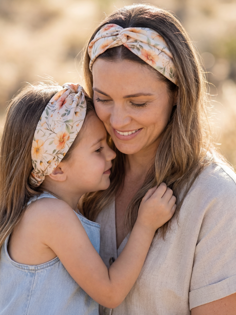 Pack 2 Cintillos Floral Mamá-Hija 100% Viscosa