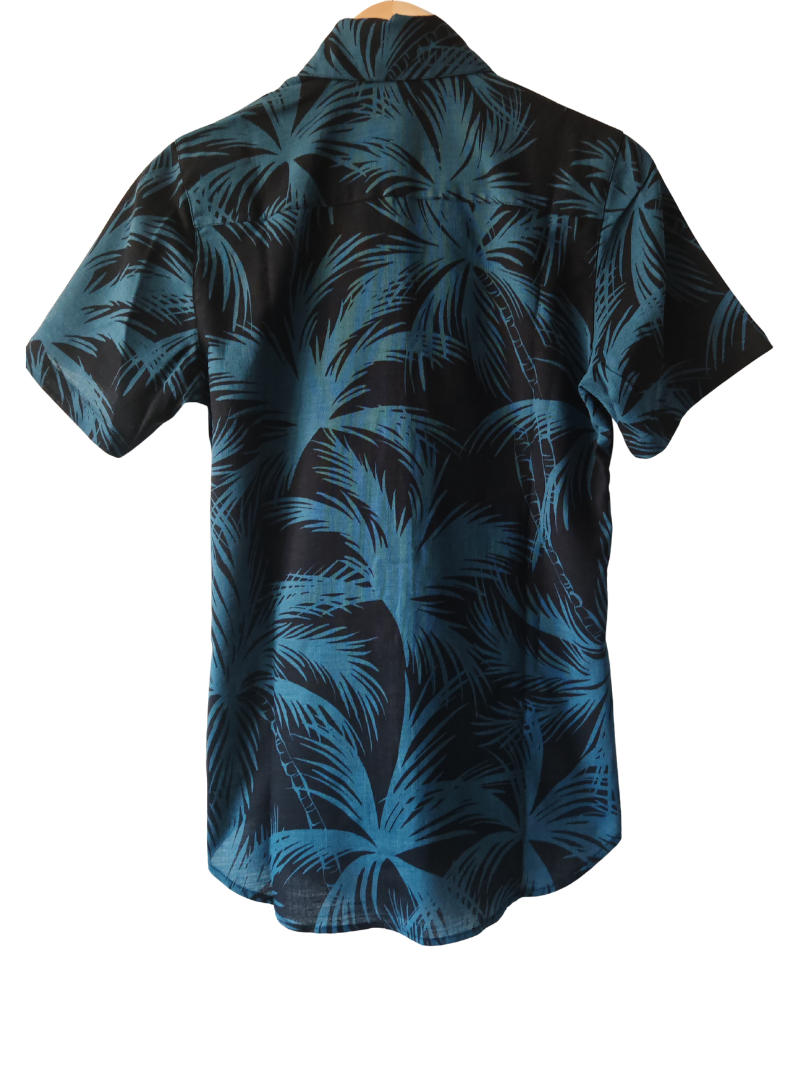 Guayabera Hombre Palmeras 100% algodón