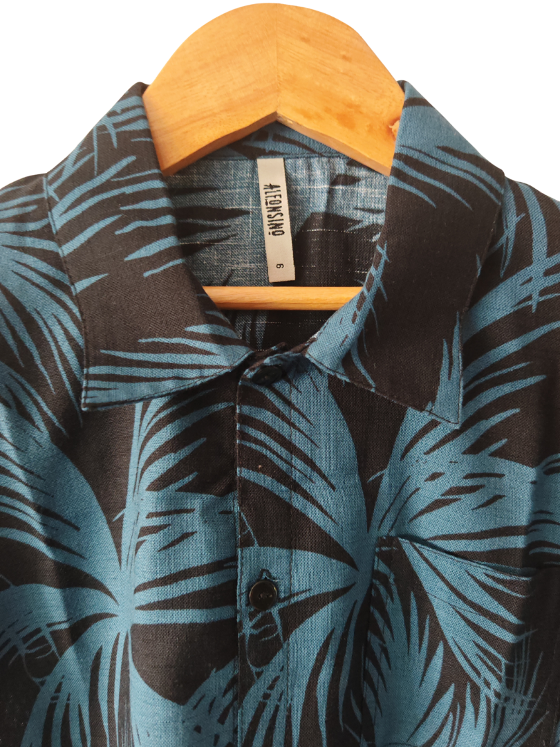 Pack 2 Guayaberas algodón Mamá + Hijo/a Palmeras