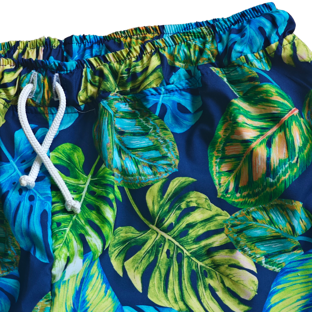 Traje Baño Niño Hojas secado rápido