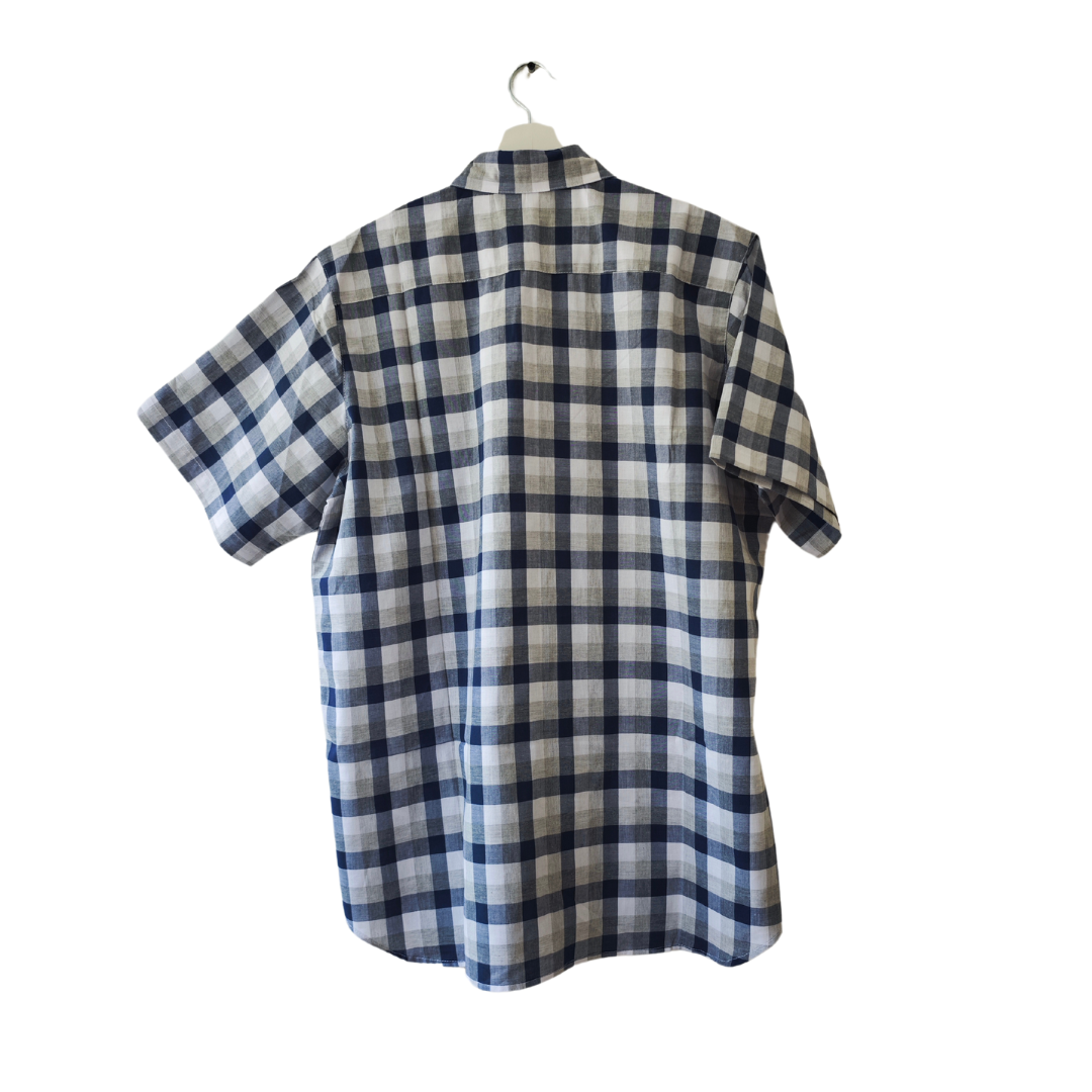 Camisa manga corta Hombre 100% algodón cuadrille