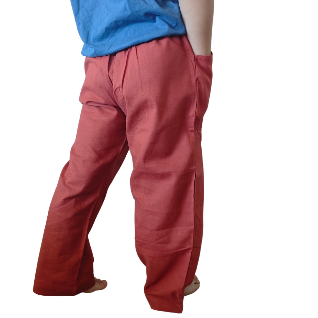 Pantalón Lino Amaro Terracota