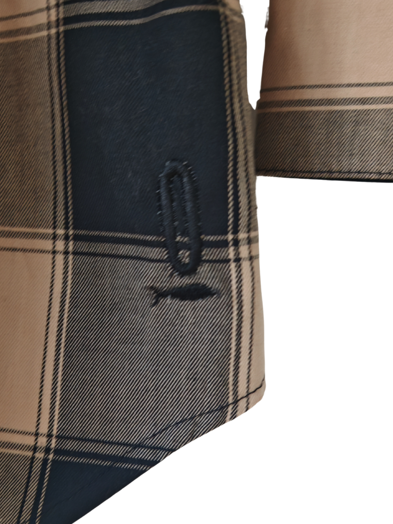 Camisa Hombre Franela Aurelio cuadros amarillo con negro