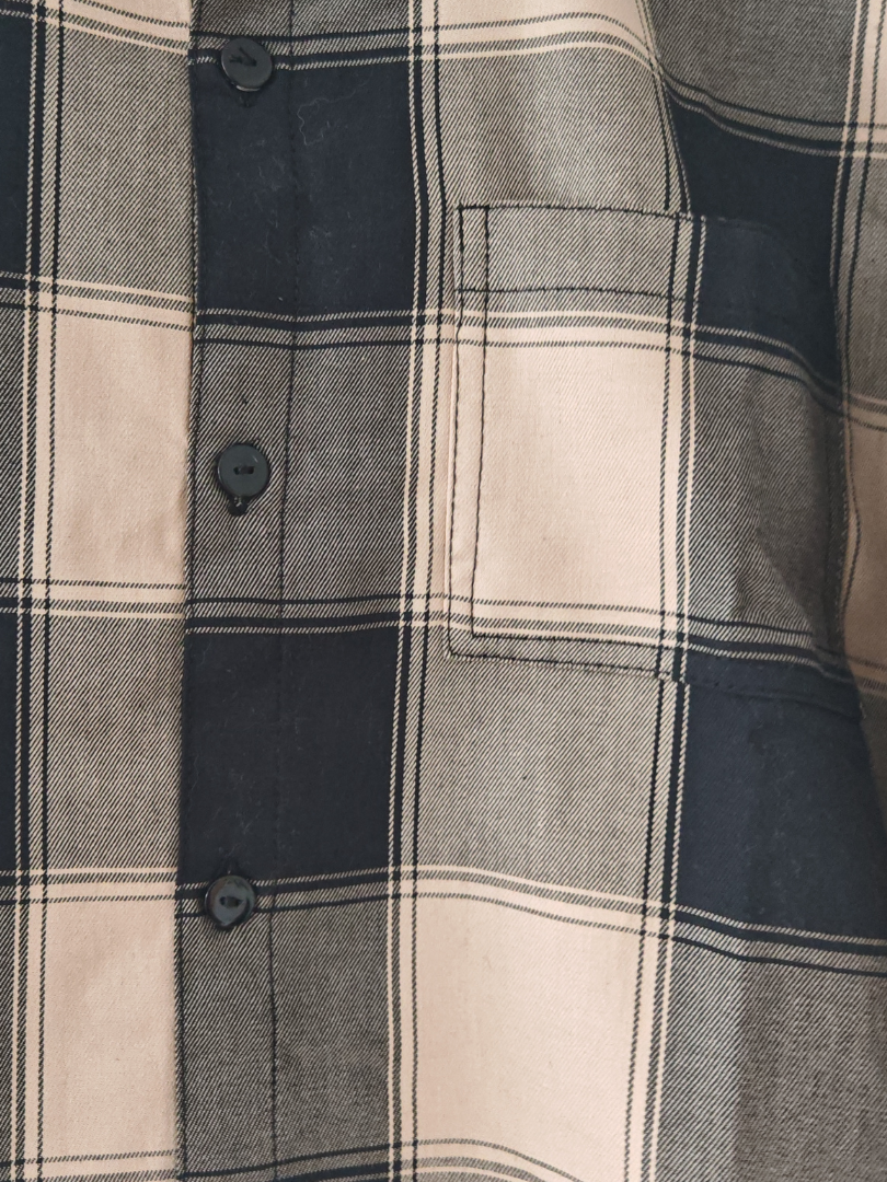 Camisa niño Franela Aurelio cuadros amarillo con negro