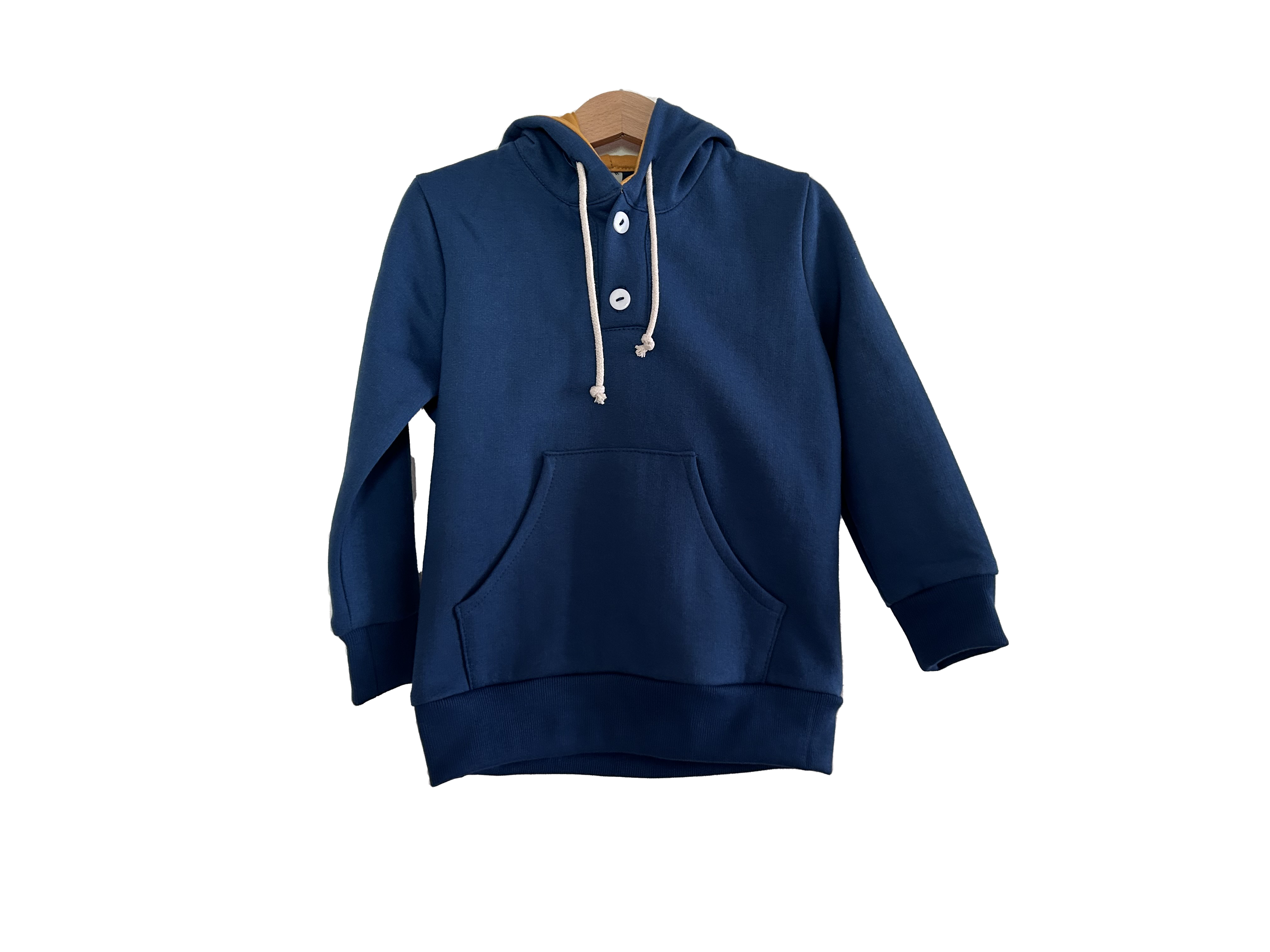 Polerón con capucha niño color azul