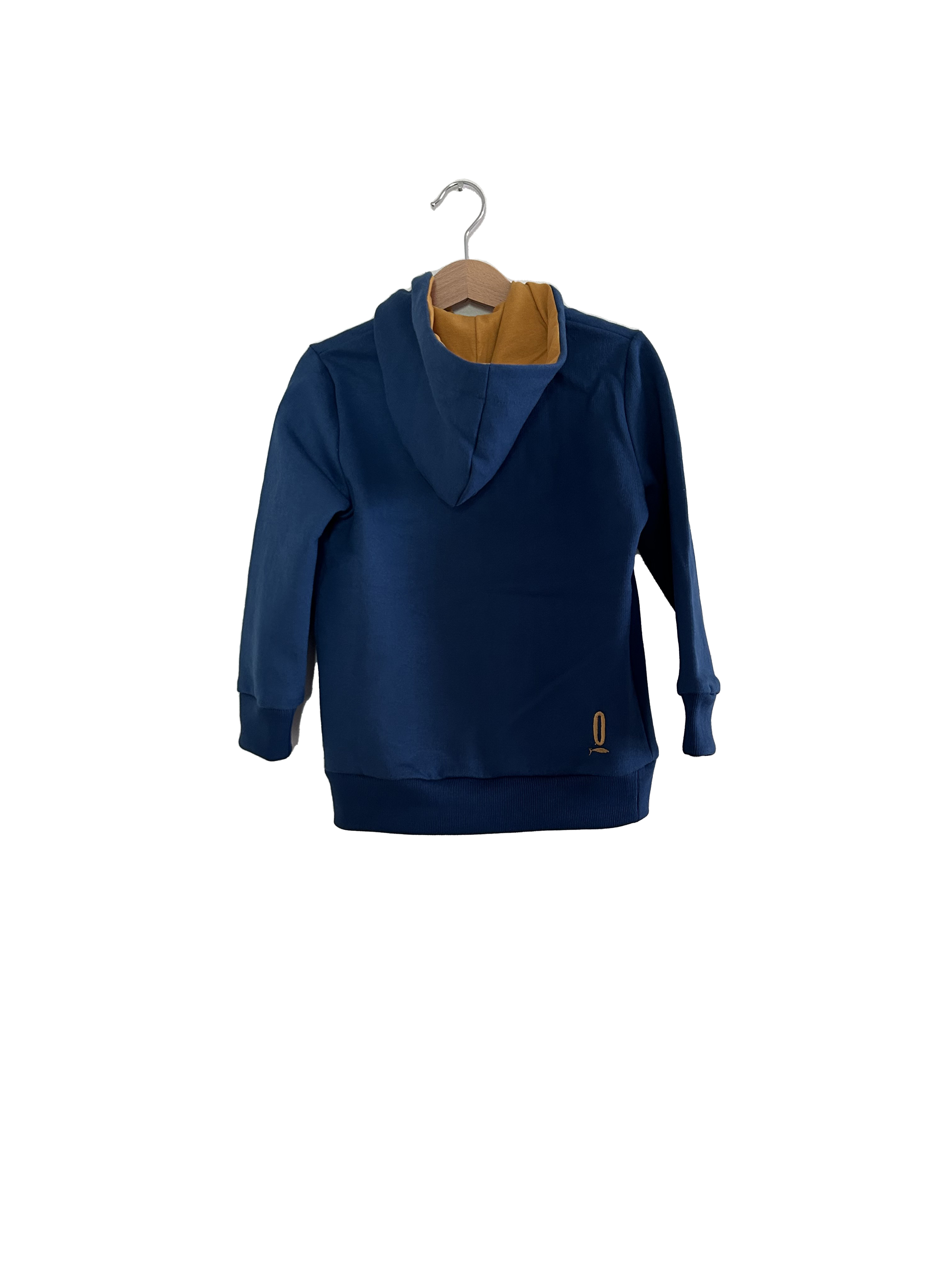 Polerón con capucha niño color azul