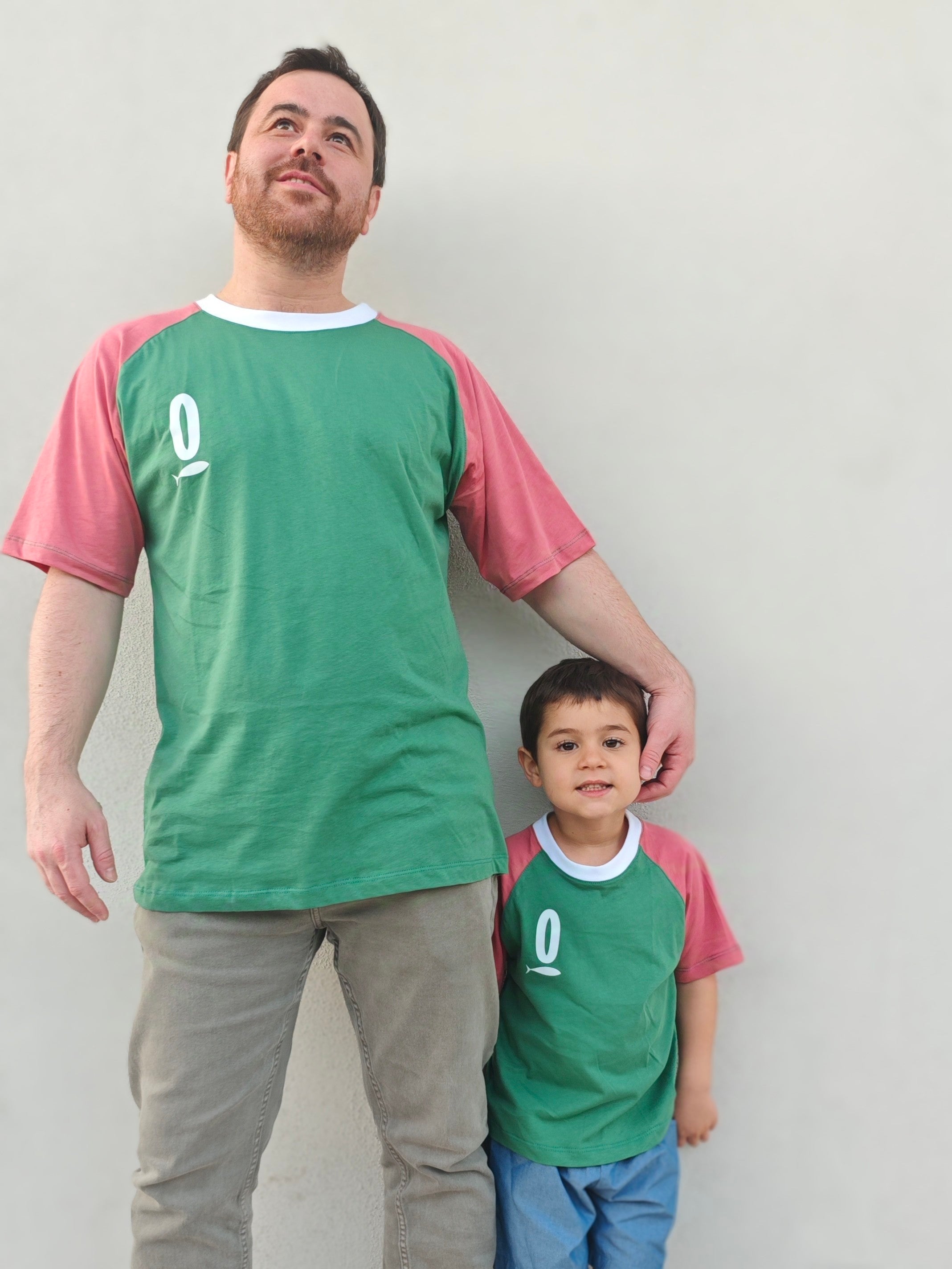 Pack Polera Pez Algodón Papá + Hijo
