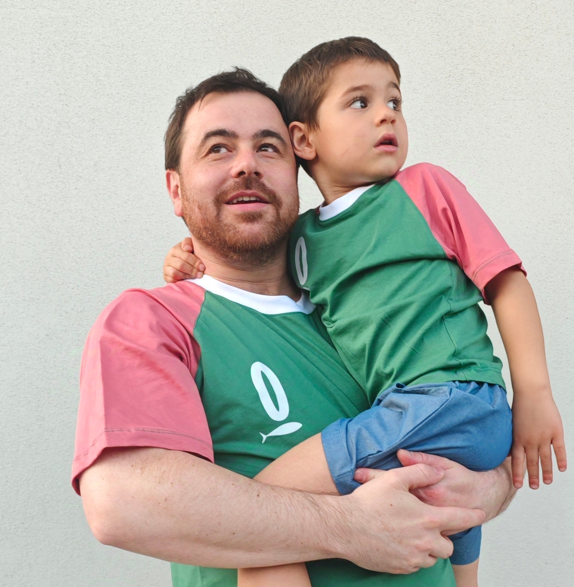 Pack Polera Pez Algodón Papá + Hijo