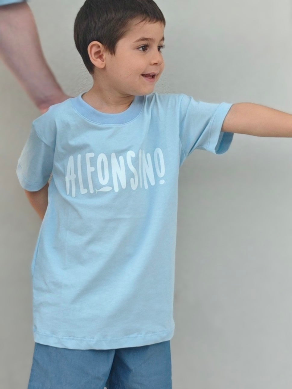 Polera celeste Oversize Algodón