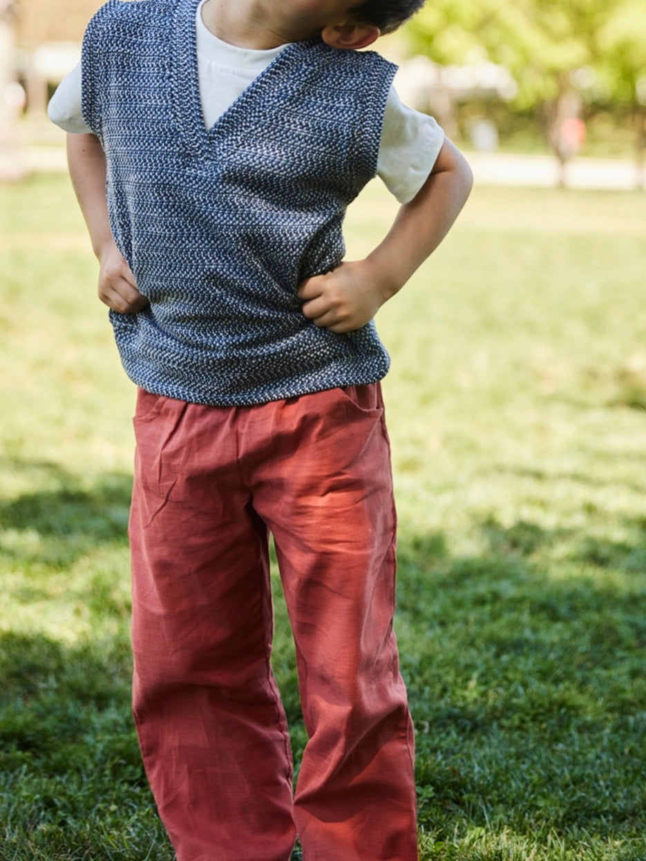 Pack pantalón Lino terracota Mamá hijo