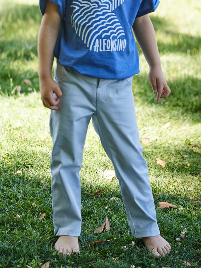 Pantalón Gabardina color Celeste